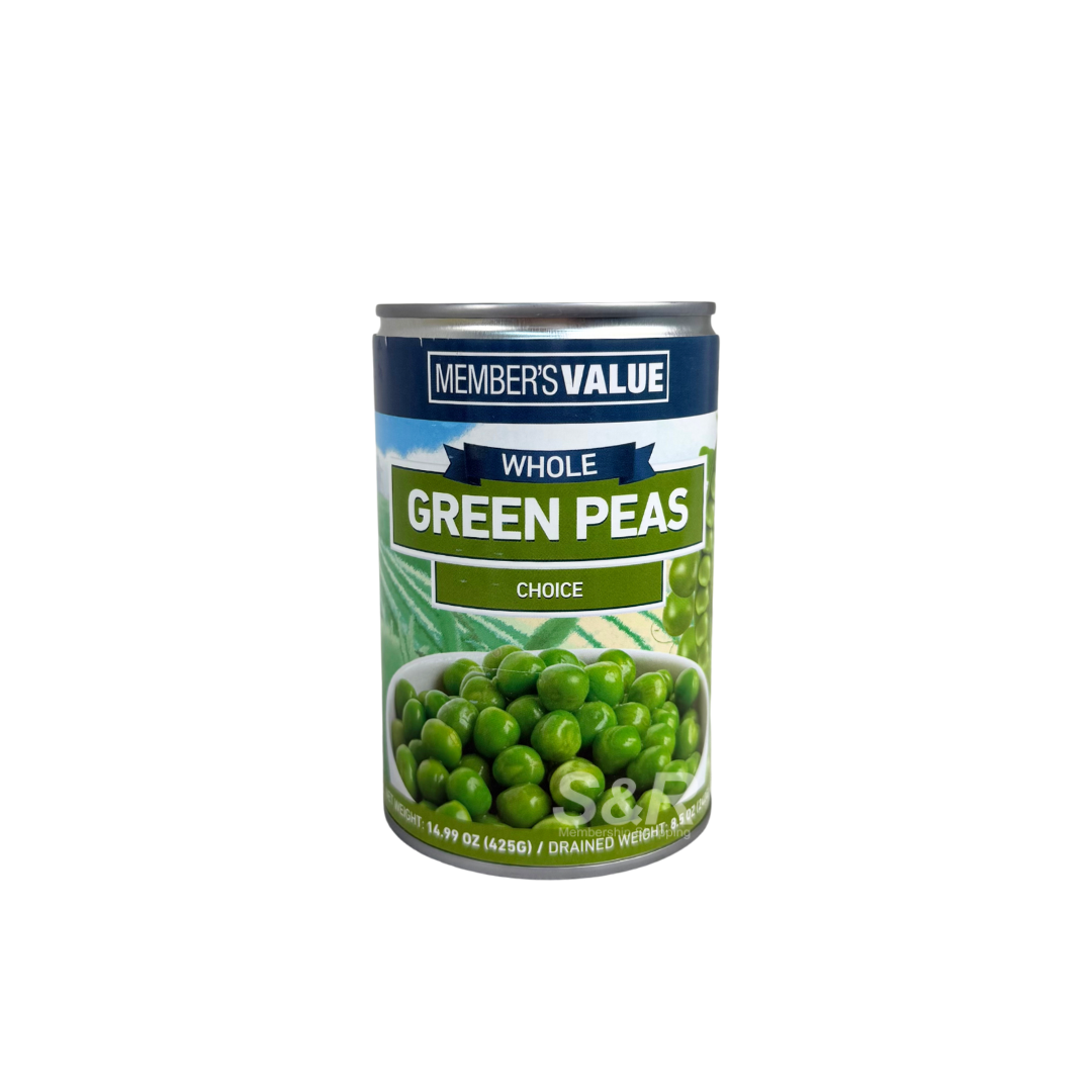 Member's Value Whole Green Peas 425g Member's Value Whole Green Peas 425g